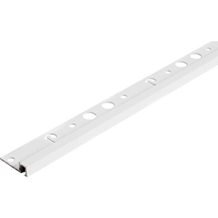 Laattalista Dione 250 cm alumiini 10 mm valkoinen