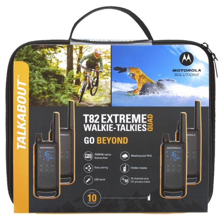Radiopuhelinsetti Motorola Talkabout T82 Extreme Quad Oranssi-musta