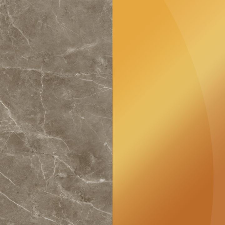 Alumiinikomposiittilevy Stocksund Stole U5 ruskea marmori / kiiltävä kulta