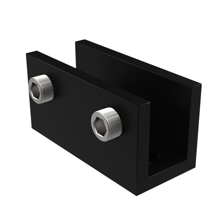 U-kannatin seinään ja lattiaan Nordium 5 x 2,5 cm Musta