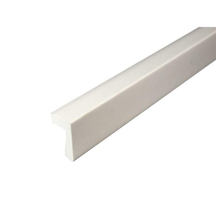 Reunalista Dione valkoinen muovi 42 x 28 x 2200 mm