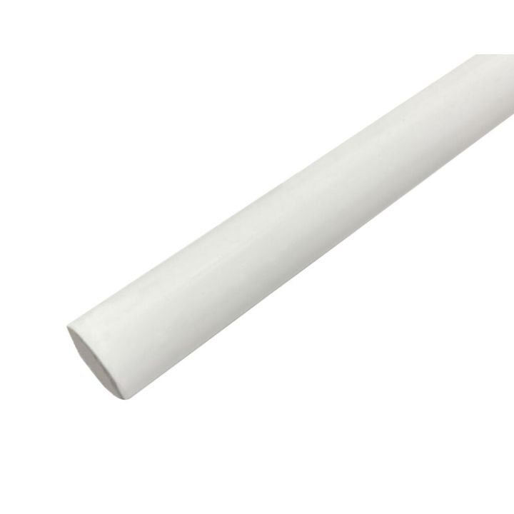 Pyöreä viimeistelylista Dione valkoinen muovi 10 x 10 x 2500 mm