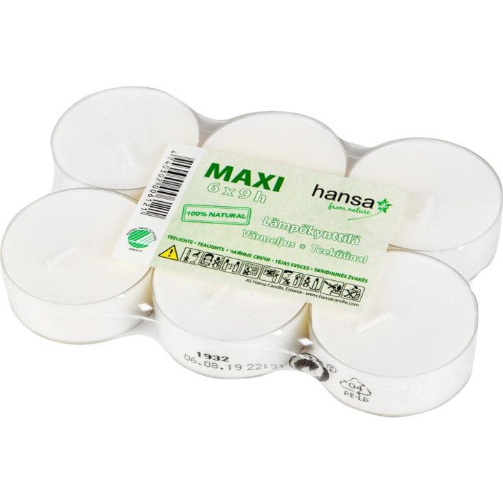 Lämpökynttilä Maxi 9 h 6 kpl