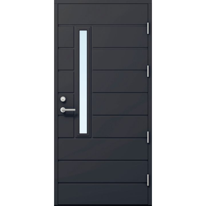 Ulko-ovi Kaskipuu FE811 Thermo Tummanharmaa 10 x 21