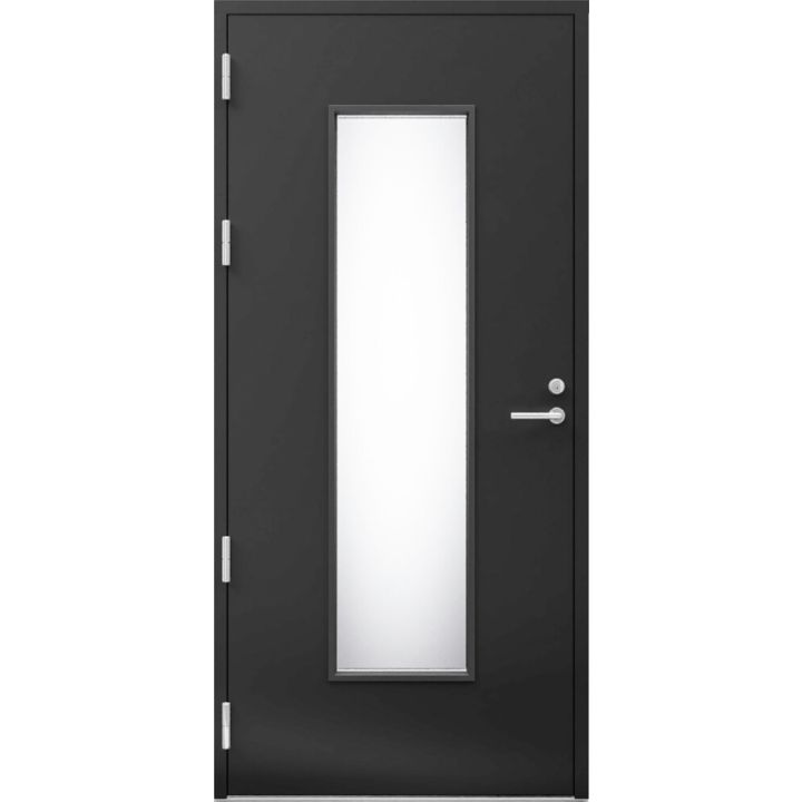 Ulko-ovi Kaski Design Salla Thermo Tummanharmaa 9 x 21 Vasen