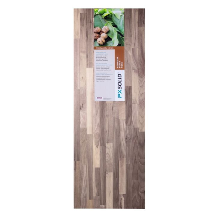 Massiivityötaso PXSolid pähkinä B/C 27 x 635 x 2600 mm