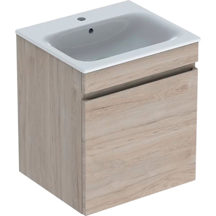 Allaskaappipaketti Geberit Renova Plan vaalea hikkoripuu 55 x 48 cm