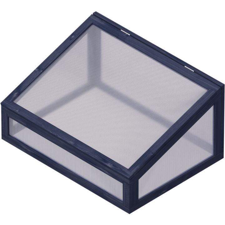 Minikasvihuone lavakaulukselle 80 x 60 x 42 cm musta