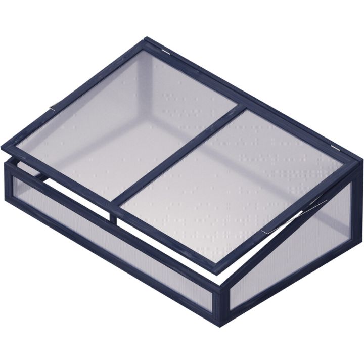 Minikasvihuone lavakaulukselle 120 x 80 x 42 cm musta