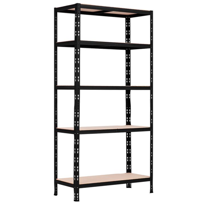 Metallihylly musta 180 x 90 x 40 cm