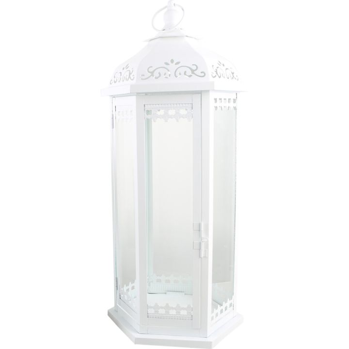 Lyhty Greta 22,5 x 22,5 x 60 cm valkoinen