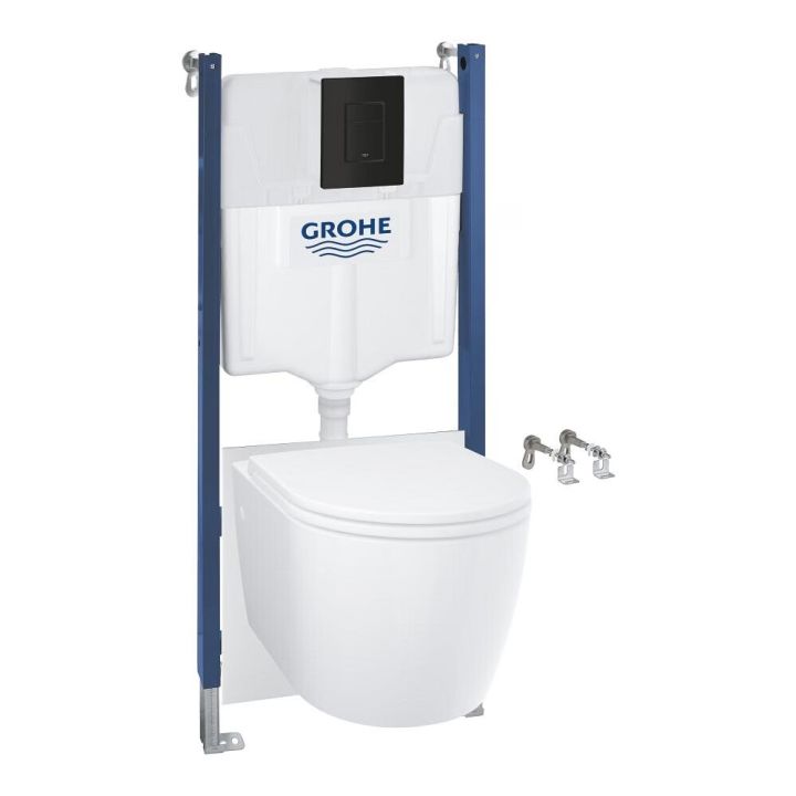 Seinä-WC Grohe 5in1 Solido Compact valkoinen/mattamusta 1,13 m
