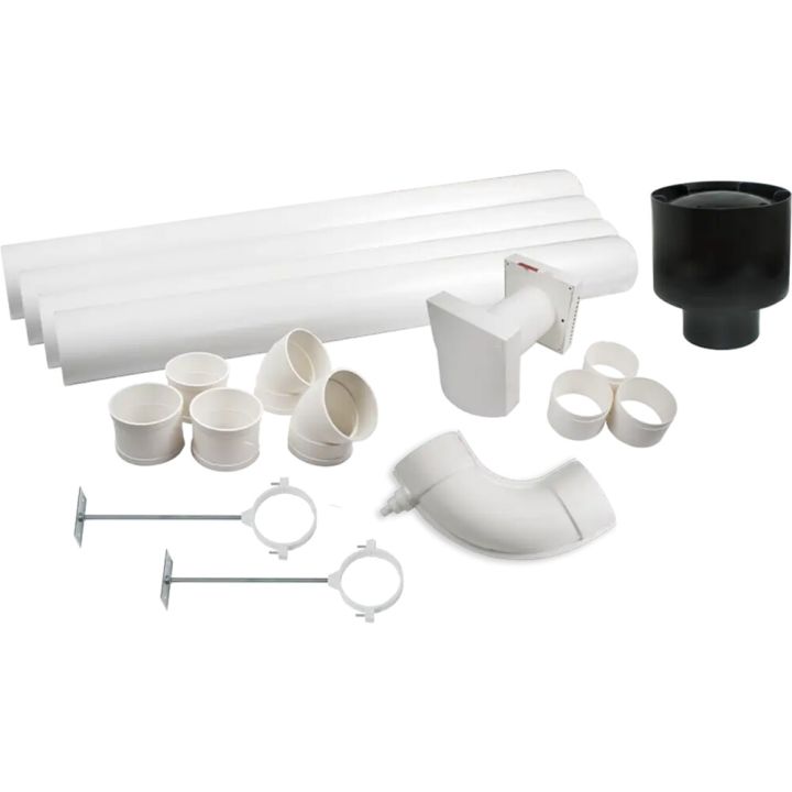 Tuuletusputkipaketti Separett polttokäymälään valkoinen