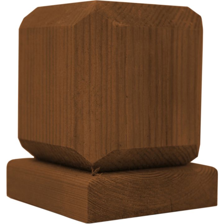 Tolpanhattu särmä 70 mm tolpalle ruskea