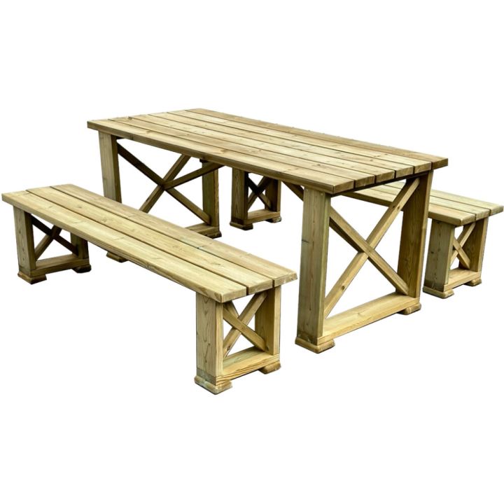 Pöytäryhmä Ruska 170 x 75 cm vihreä