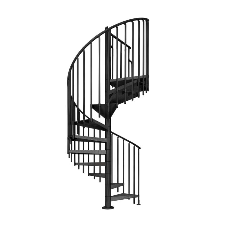 Kierreporras Atrium Heavy Metal musta, eri kokoja