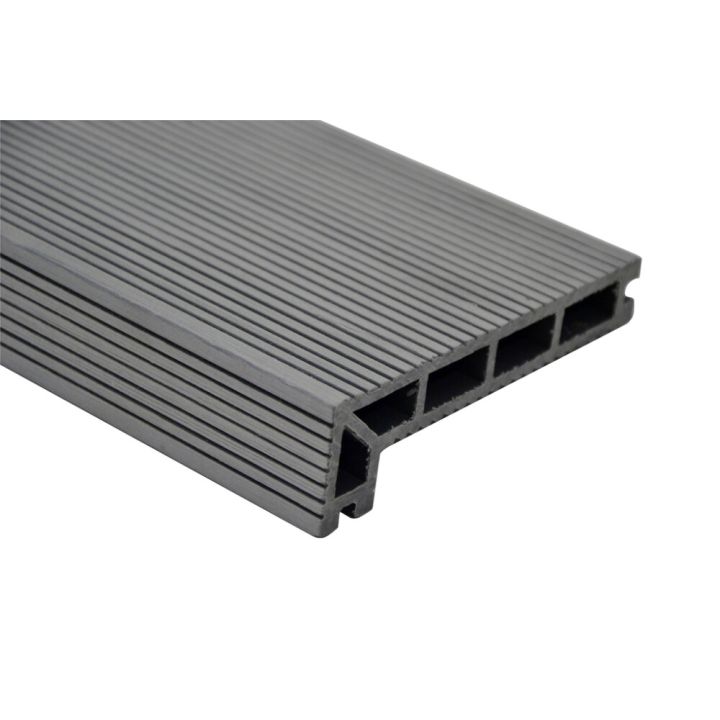 Komposiitti L-lista PolarDeck WPC Syvänne 24 x 44 x 184 x 4000 mm vaaleanharmaa