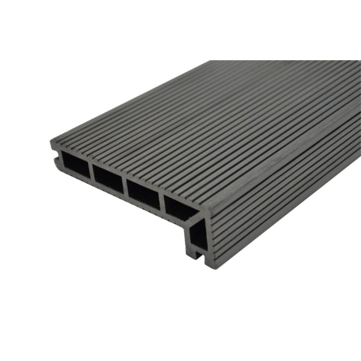 Komposiitti L-lista PolarDeck WPC Syvänne 24 x 44 x 184 x 4000 mm antrasiitti