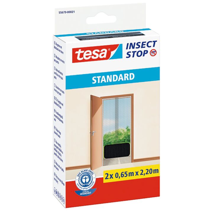 Hyönteisverkko Tesa oveen Standard 120 x 220 cm Musta