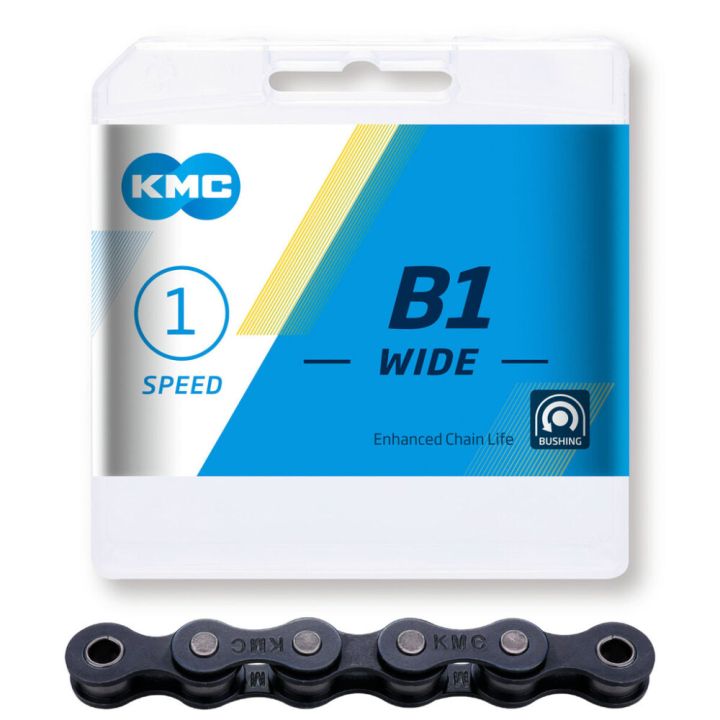 Ketju 1-V KMC B1 Wide Black 1/2" x 1/8" 112L
