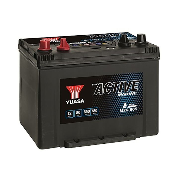 Käynnistysakku Yuasa M26-80S Active 26 x 17,4 x 22,5 cm