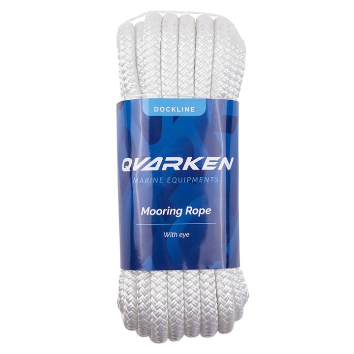 Kiinnitysköysi Qvarken Dockline silmukalla valkoinen 12 mm x 10 m
