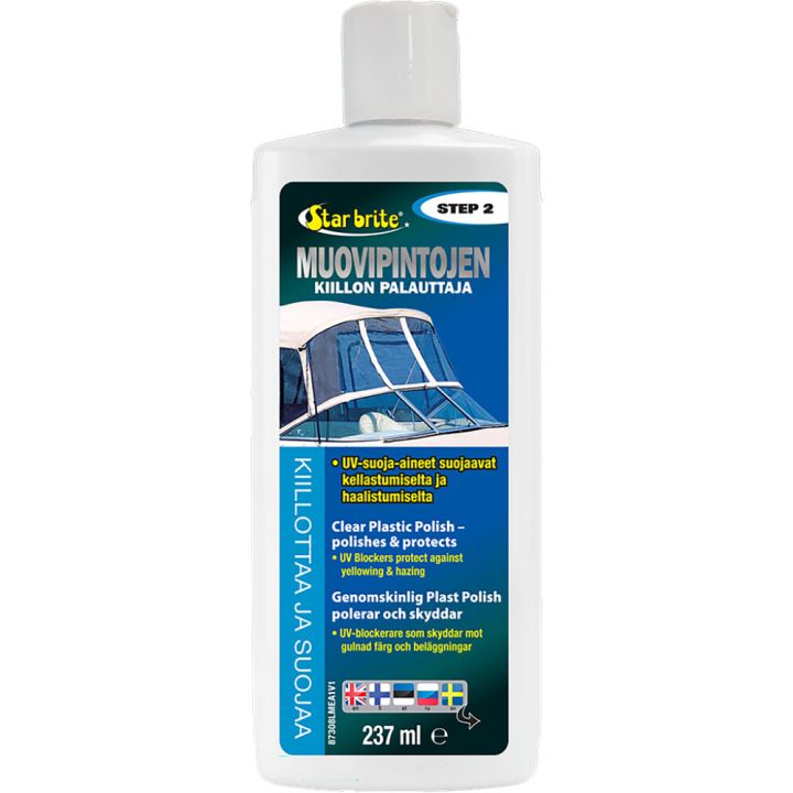 Muovipintojen kiilloke/entisöintiaine Star brite 237 ml Vaihe 2