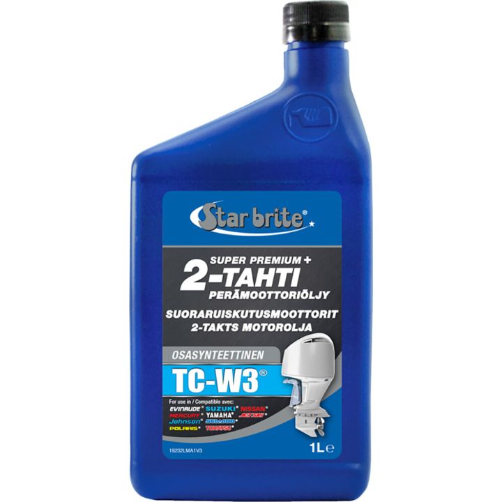 Super Premium 2-tahti perämoottoriöljy Star brite TC-W3 1 l