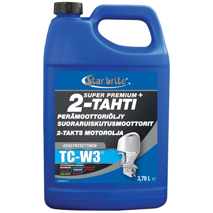 Super Premium 2-tahti perämoottoriöljy Star brite TC-W3 3,78 l
