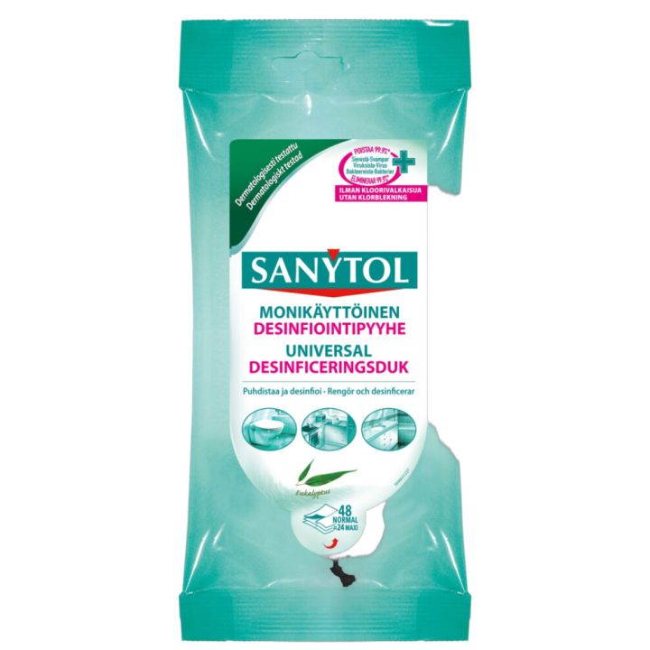 Desinfiointipyyhkeet Sanytol Eukalyptus 72 Kpl