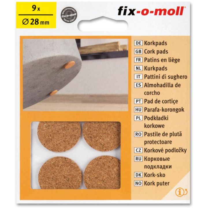 Korkkitassu Fix-o-moll 28 mm 9 kpl