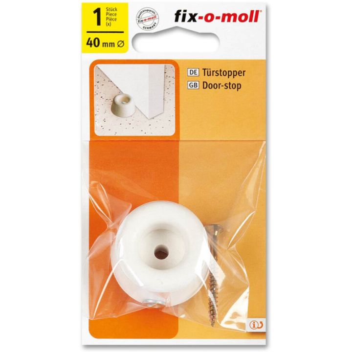 Ovenpysäytin ruuvilla Fix-o-moll valkoinen Ø 40 mm