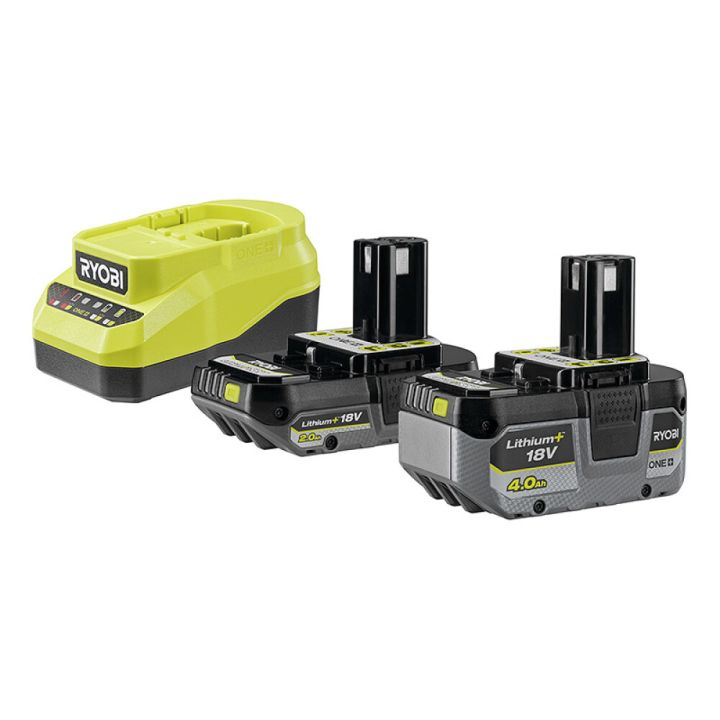 Akku ja laturipaketti Ryobi ONE+ RC18120A-242X 4,0 Ah + 2,0 Ah 