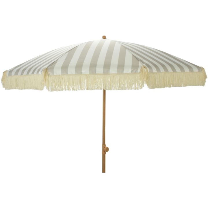 Aurinkovarjo taupe-valko raita 200 cm