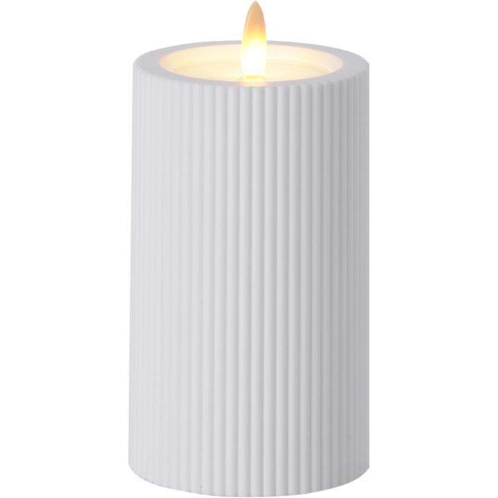 LED-pöytäkynttilä 7,5 x 12,5 cm valkoinen