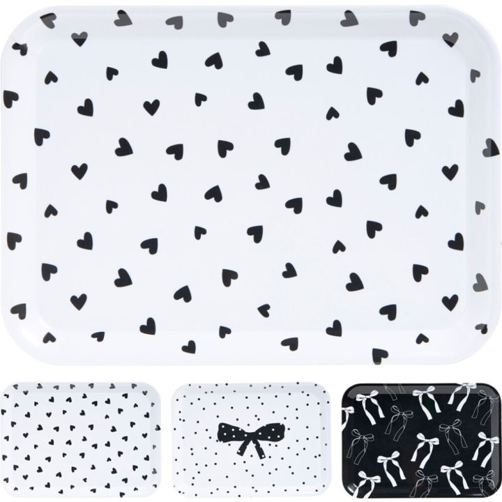 Tarjotin Koopman mustavalkoinen lajitelma 45 x 30 cm