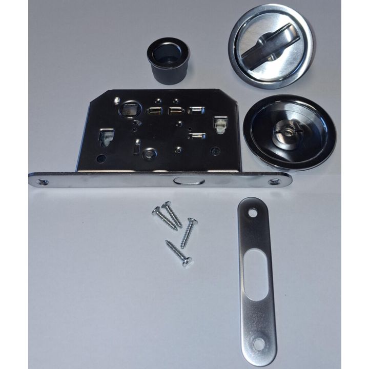 Liukuoven lukkosetti Solid Elements kromi