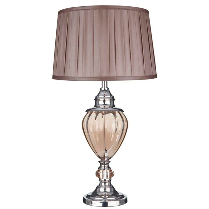 Pöytävalaisin Searchlight Greyson ruskea ⌀ 38 cm