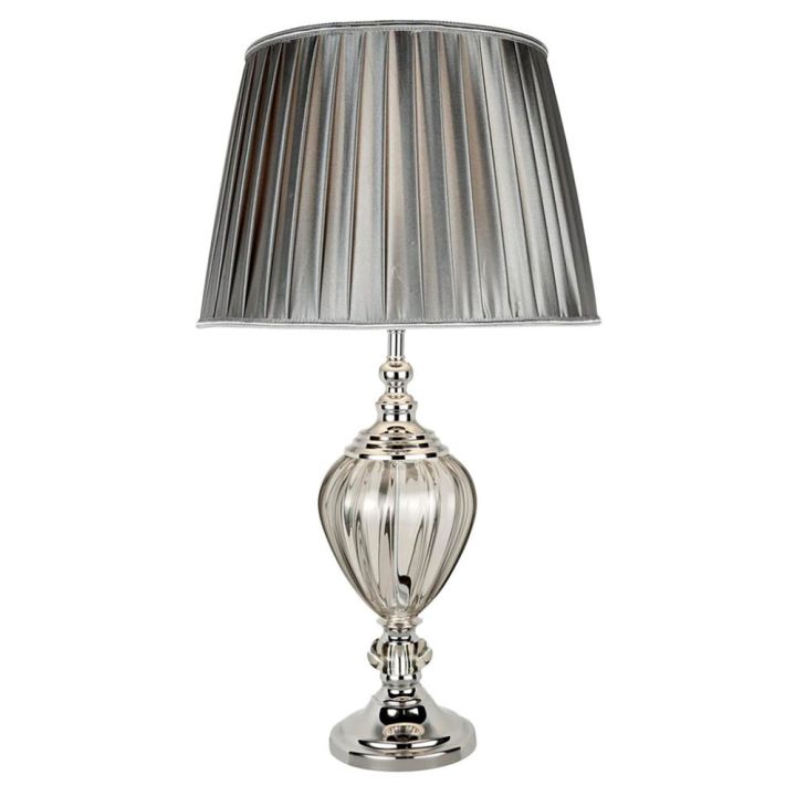 Pöytävalaisin Searchlight Greyson kromi ⌀ 38 cm