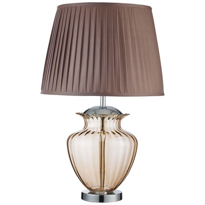 Pöytävalaisin Searchlight Elina meripihka/ruskea ⌀ 42 cm