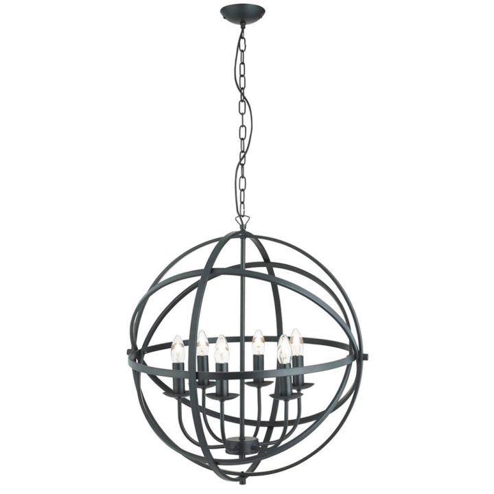 Riippuvalaisin Searchlight Orbit 6-os musta ⌀ 60 cm