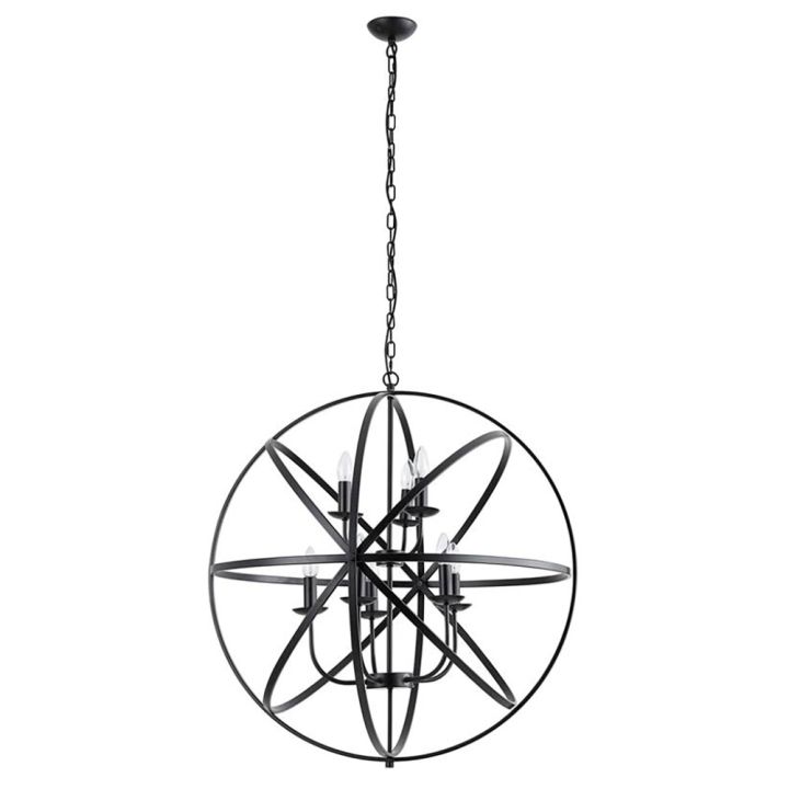 Riippuvalaisin Searchlight Orbit 8-os musta ⌀ 82 cm
