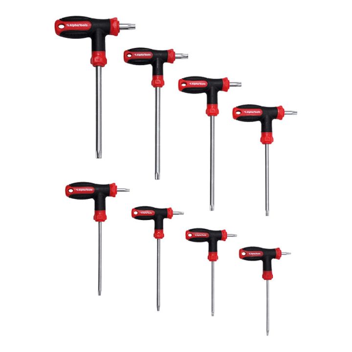 T-kahvainen Torx-ruuvimeisselisarja Alpha Tools 8-os.