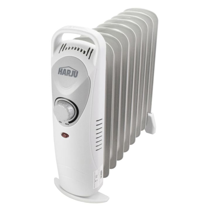 Öljytäytteinen minilämmitin Harju 9-lohko 1000 W valkoinen 40 x 11 x 38,5 cm