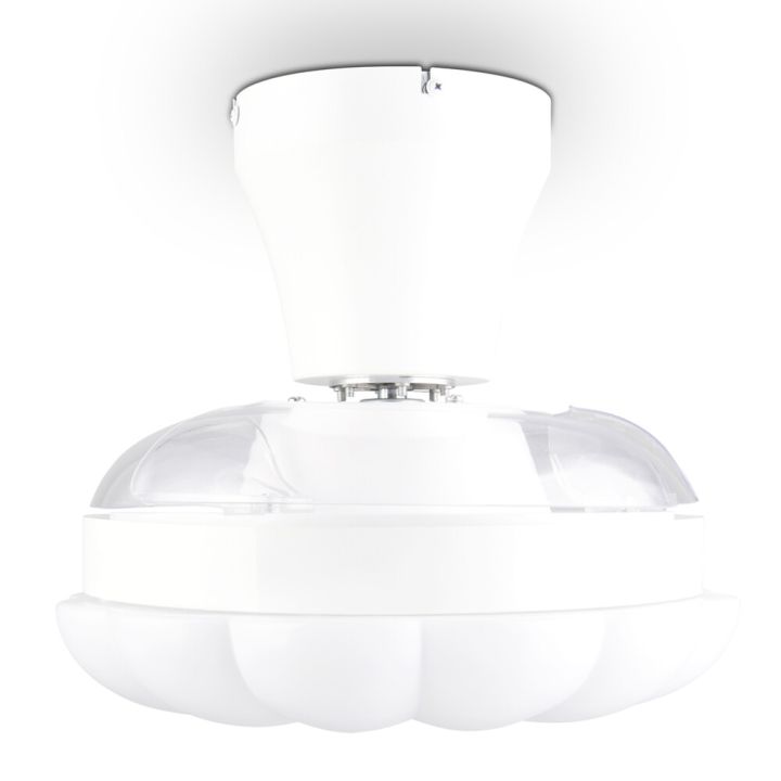 LED-kattotuuletin Trio Boras valkoinen Ø 60 cm