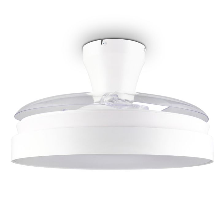 LED-kattotuuletin Trio Vansbro valkoinen Ø 106 cm