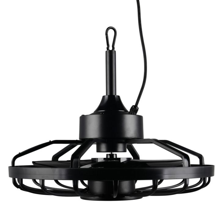LED-kattotuuletin Trio Oslo musta Ø 51 cm IP44