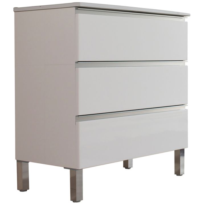 Kylpyhuonekaluste Ordonez Aura kiiltävä valkoinen 80 cm