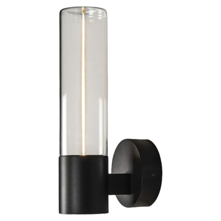 LED-ulkoseinävalaisin Konstsmide Edison musta Ø 7 cm