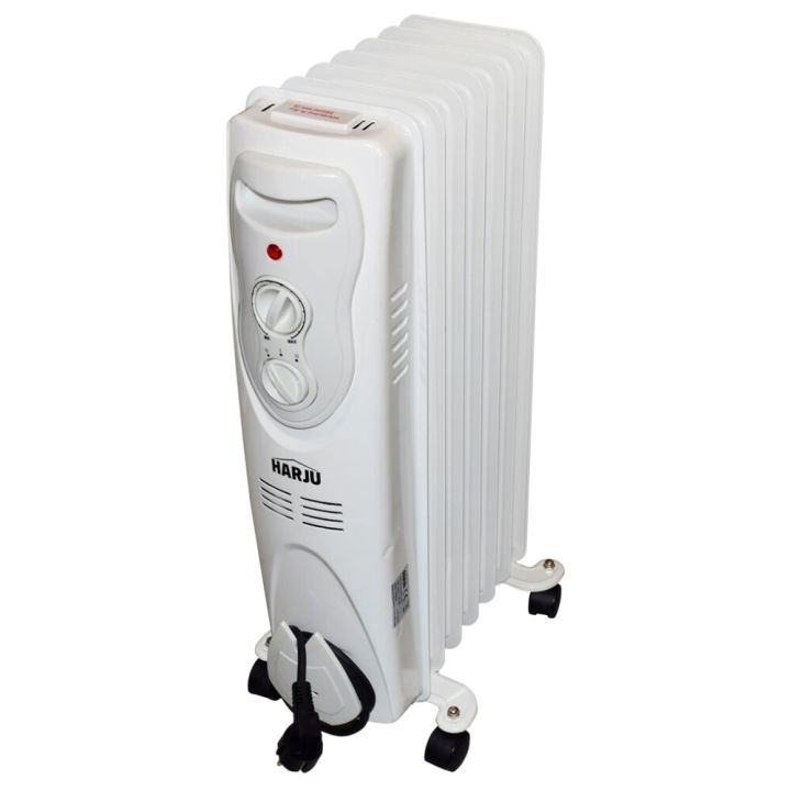 Öljytäytteinen lämmitin Harju valkoinen 900 W/1500 W